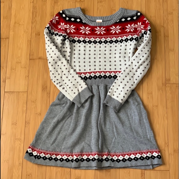 NWT GYMBOREE GIRLS SWEATER DRESS fair isle snowflake you pick size